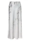 Alberta Ferretti satin midi skirt - Grey