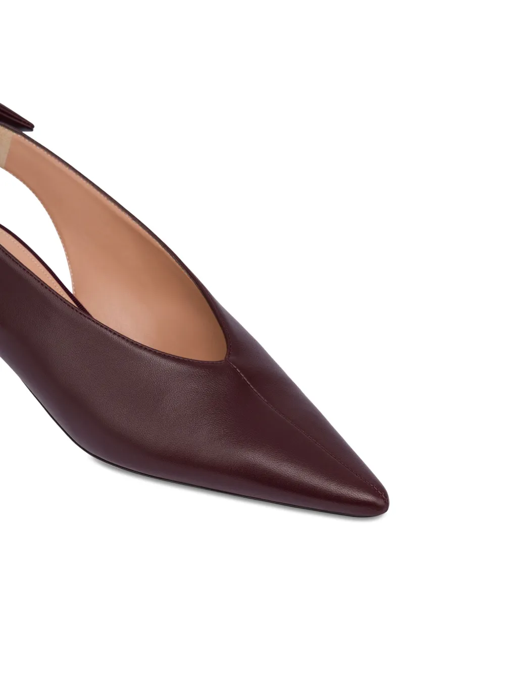 Alberta Ferretti pointed-toe leather pumps Red