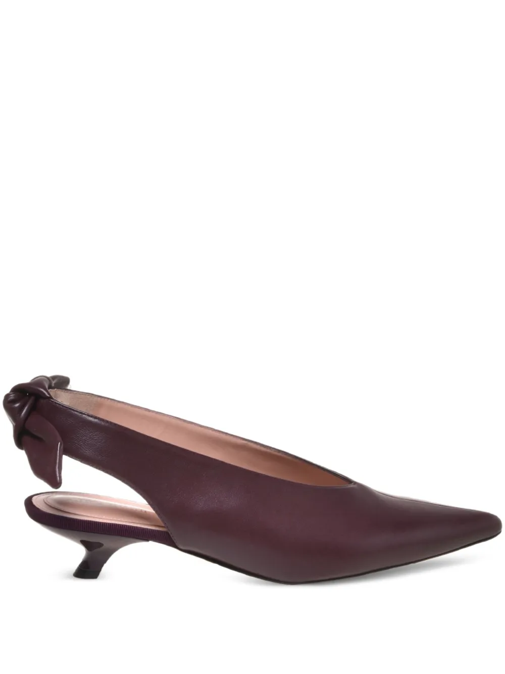 Alberta Ferretti pointed-toe leather pumps Red