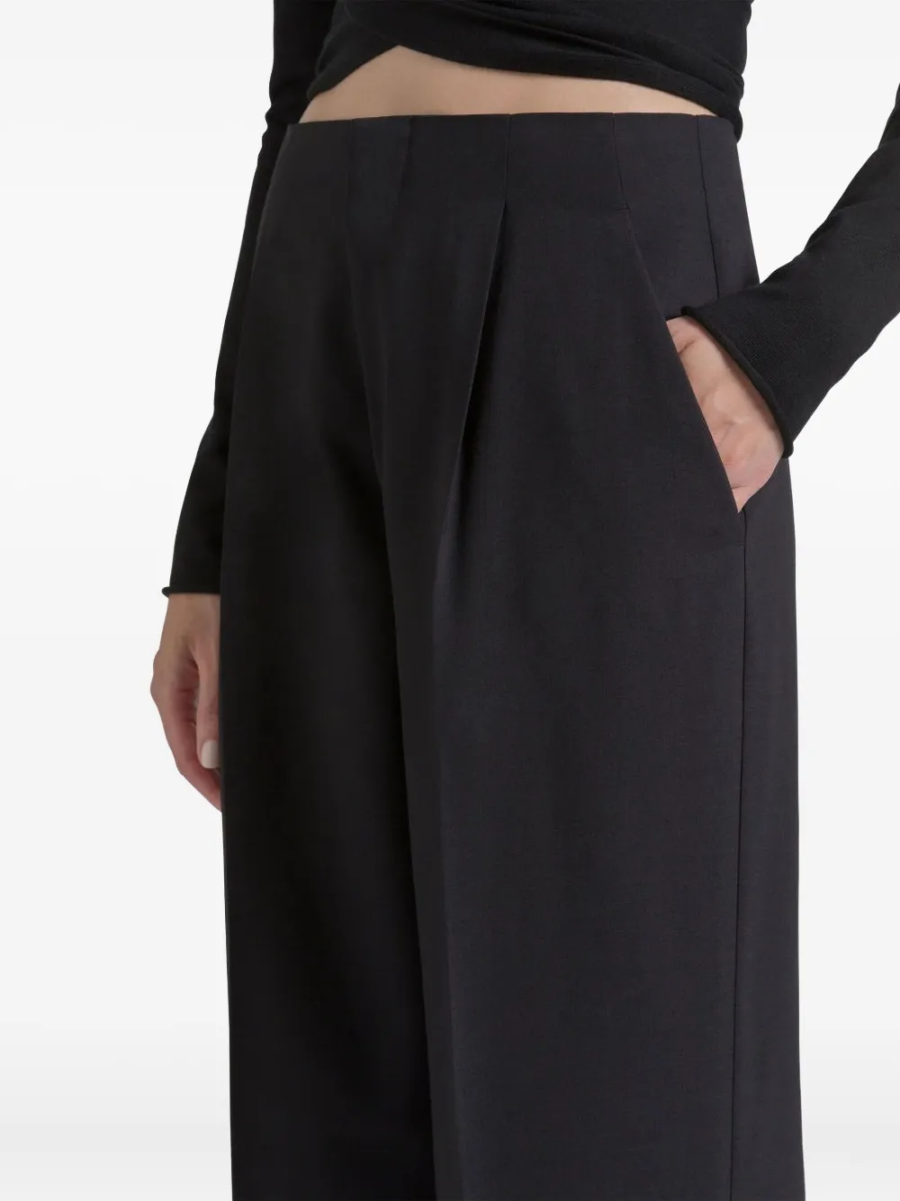 Alberta Ferretti Plooibroek Zwart