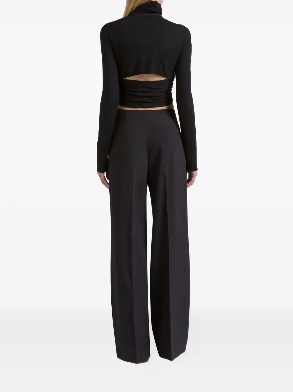 Alberta Ferretti Plooibroek Zwart