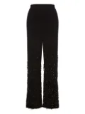 Alberta Ferretti bead-detailing trousers - Black