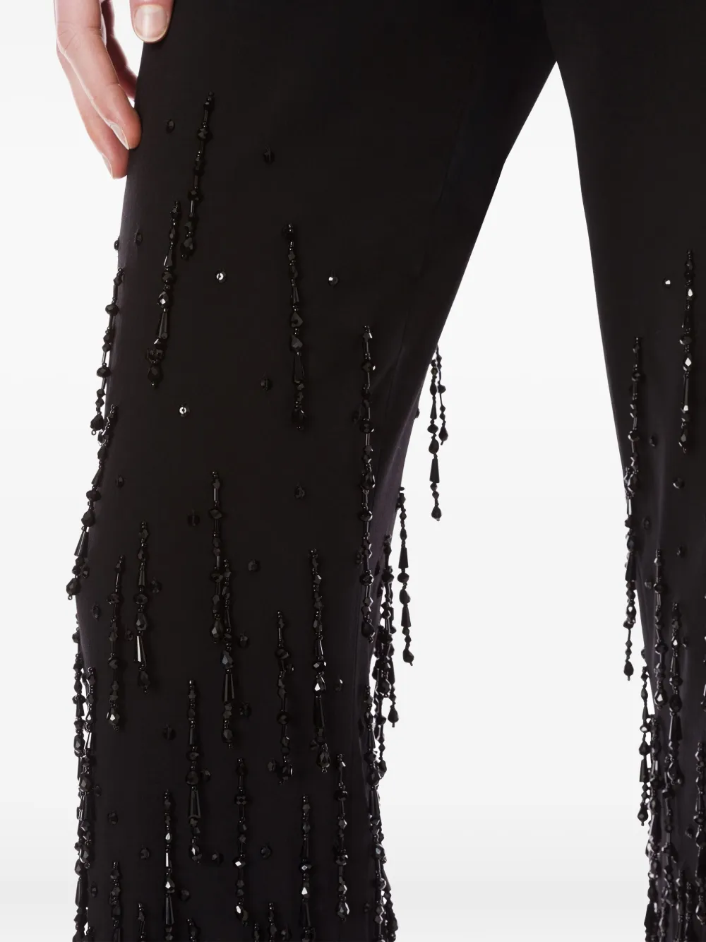 Alberta Ferretti Broek met kralendetail Zwart