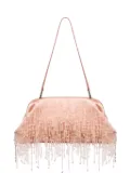 Alberta Ferretti bead-embellished clutch bag - Pink