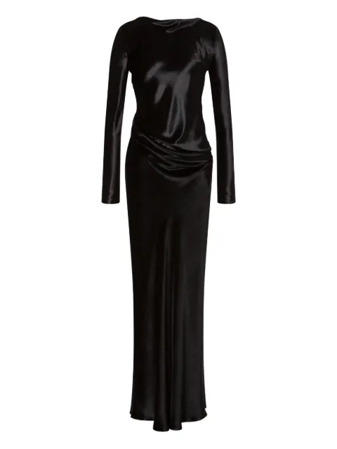 Alberta Ferretti satin long dress