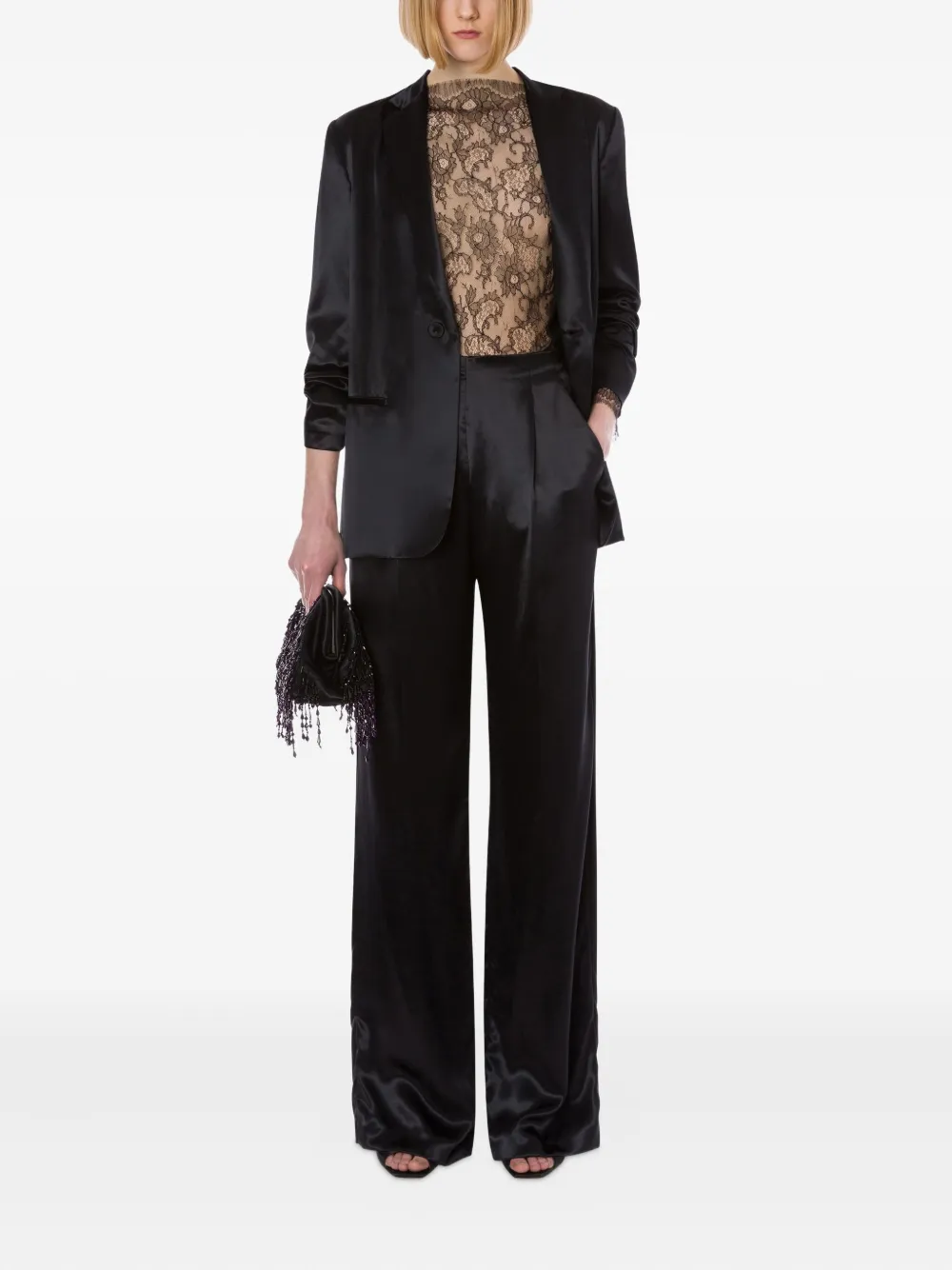 Alberta Ferretti High waist broek Zwart