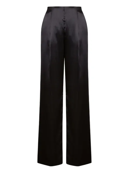 Pantalon en satin à taille haute - Alberta Ferretti - Modalova