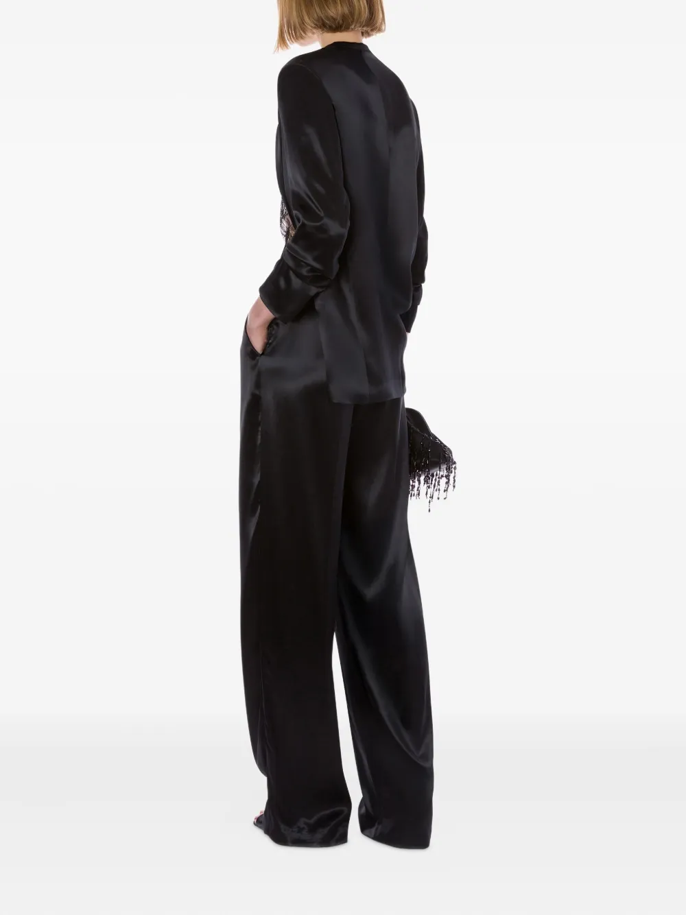 Alberta Ferretti High waist broek Zwart