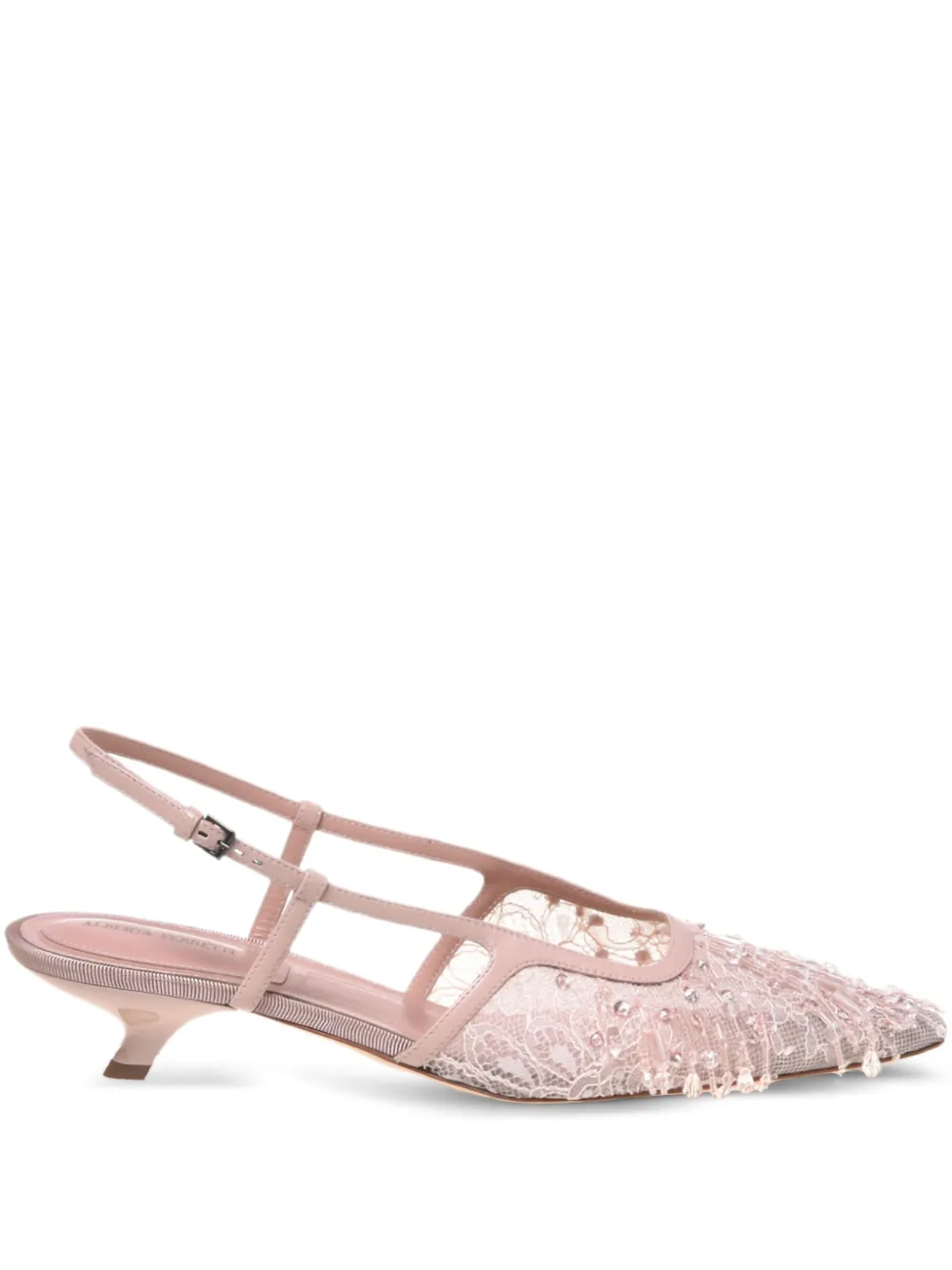 Alberta Ferretti rhinestone-embellished pumps Pink