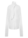 Alberta Ferretti scarf-collar shirt - White
