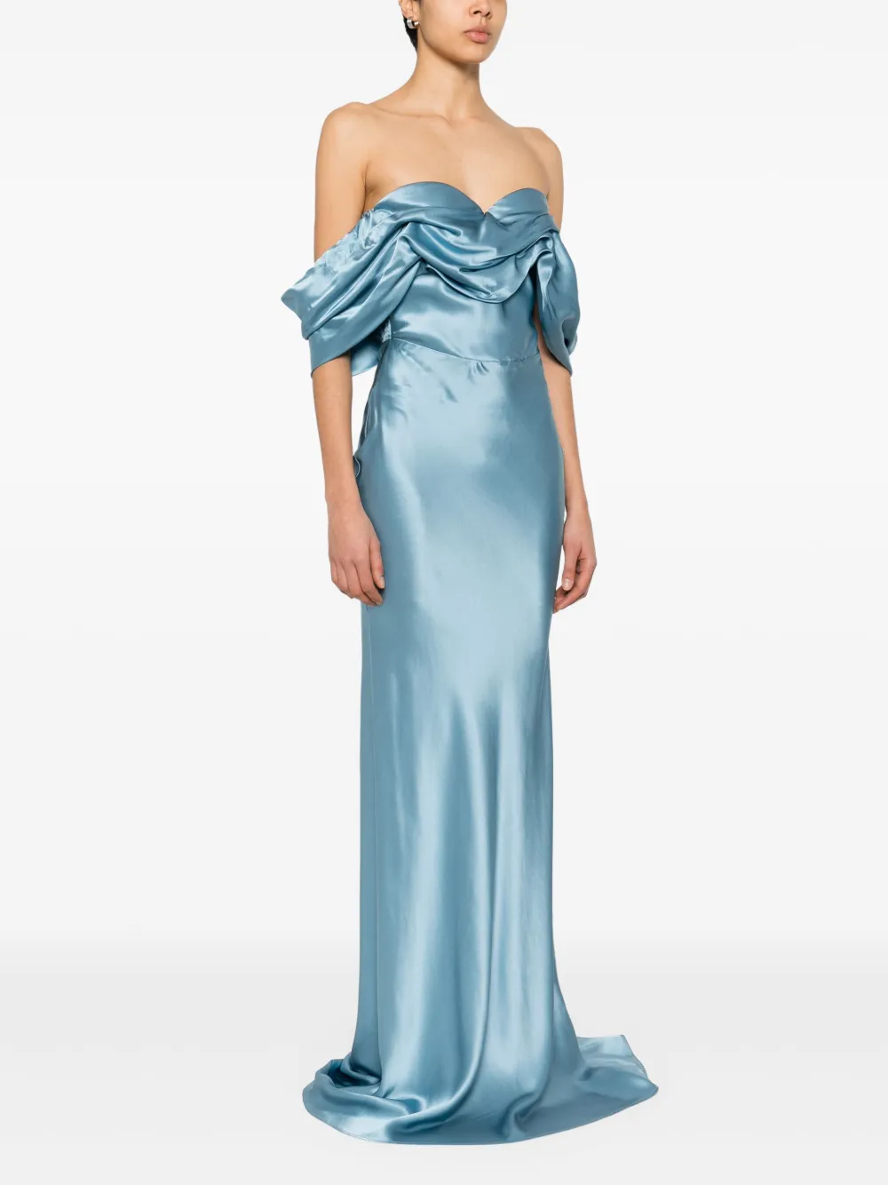 Giuseppe Di Morabito Zijden maxi-jurk Blauw