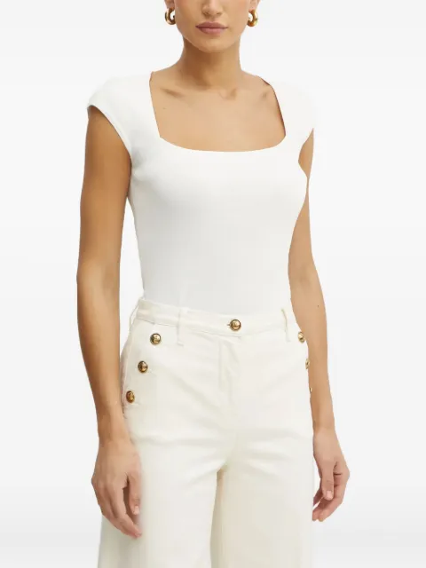LUISA SPAGNOLI Blusa canelada com decote quadrado