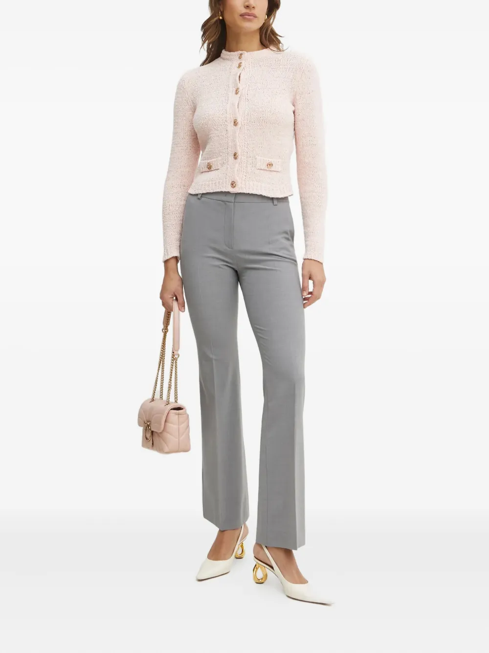 Luisa Spagnoli Flared Trousers In Gray