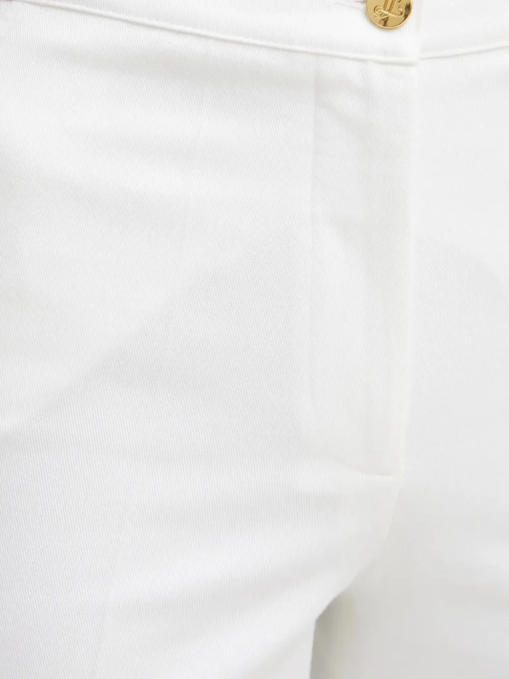 Luisa Spagnoli Gold-button Trousers In White