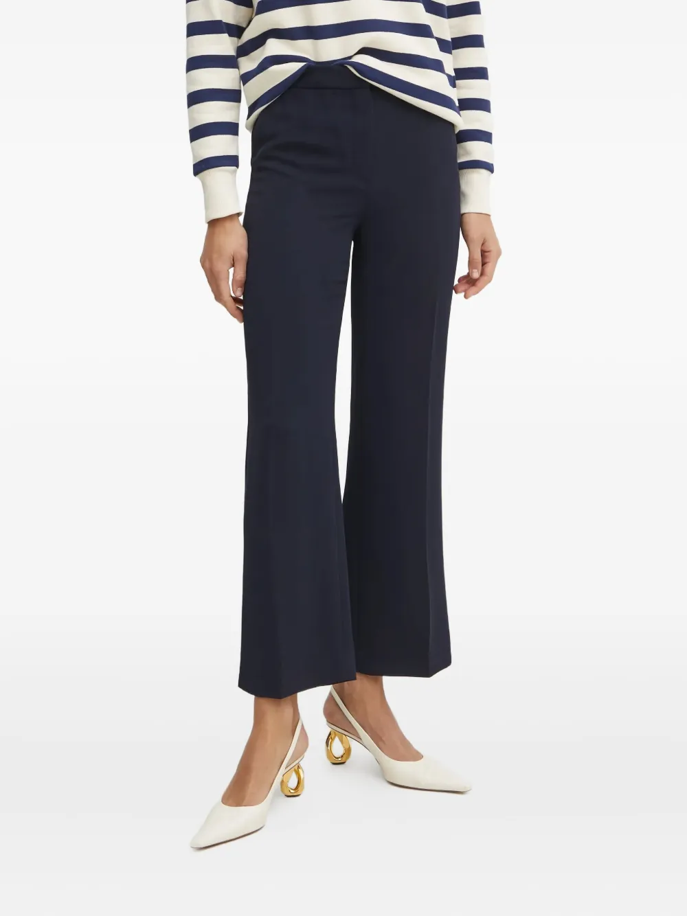 Luisa Spagnoli Flared Trousers In Blue