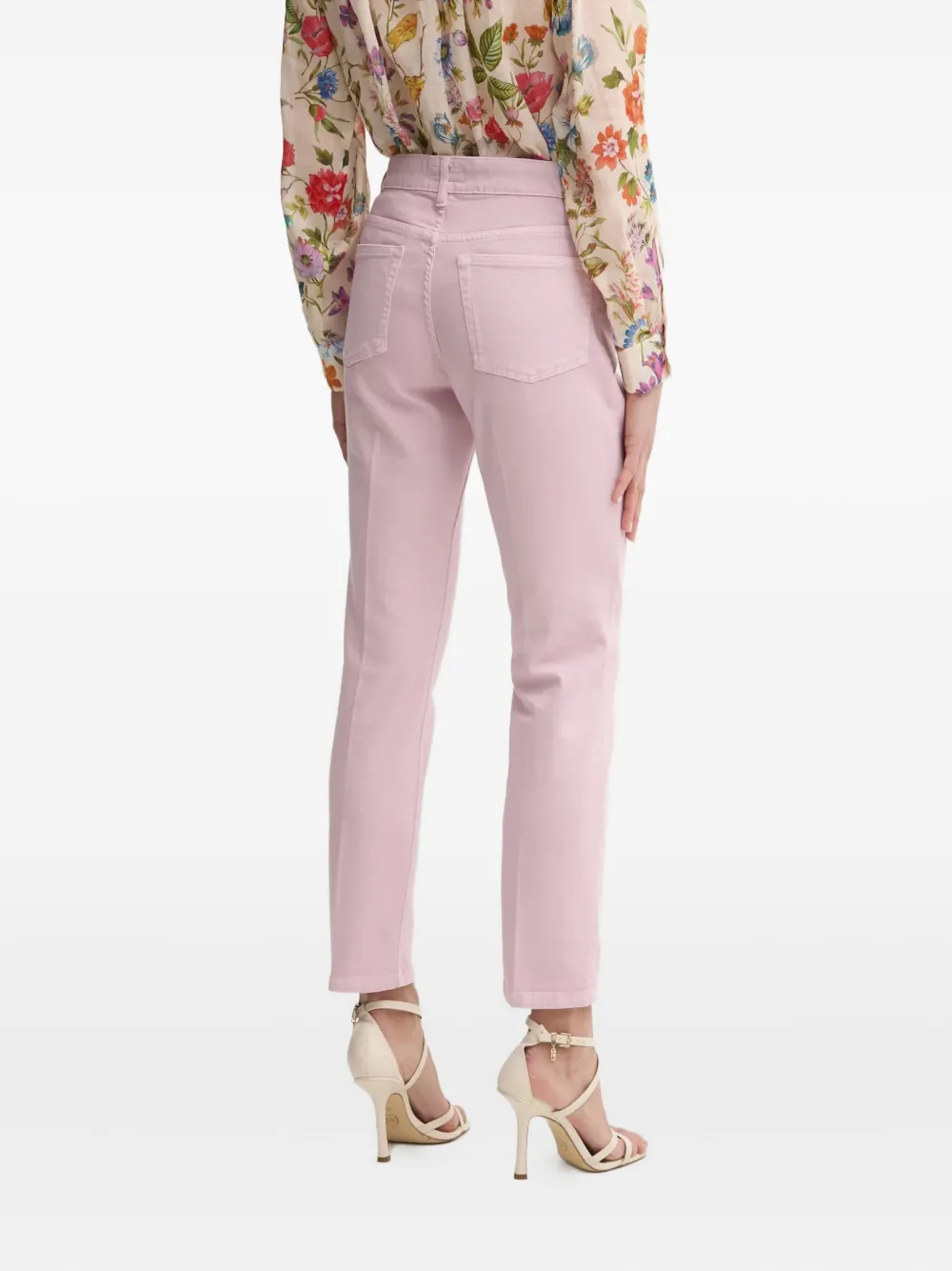 LUISA SPAGNOLI Jeans met logoplakkaat Roze