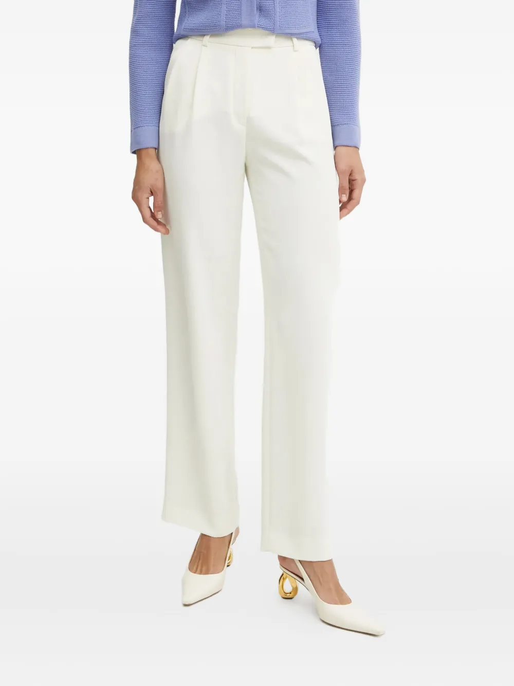 pleated-front trousers