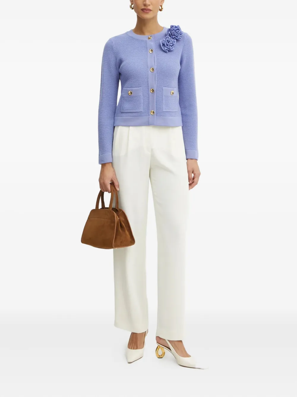 LUISA SPAGNOLI floral-appliqué cardigan | Cardigans | Image 2