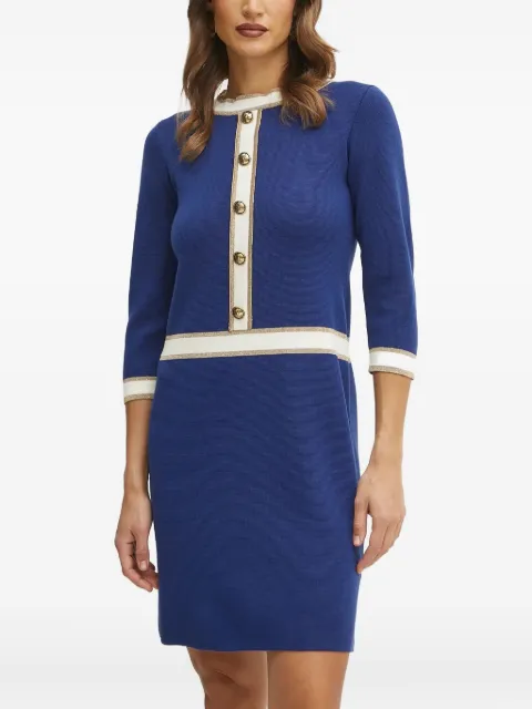 LUISA SPAGNOLI button-embellished three-quarter sleeve dress