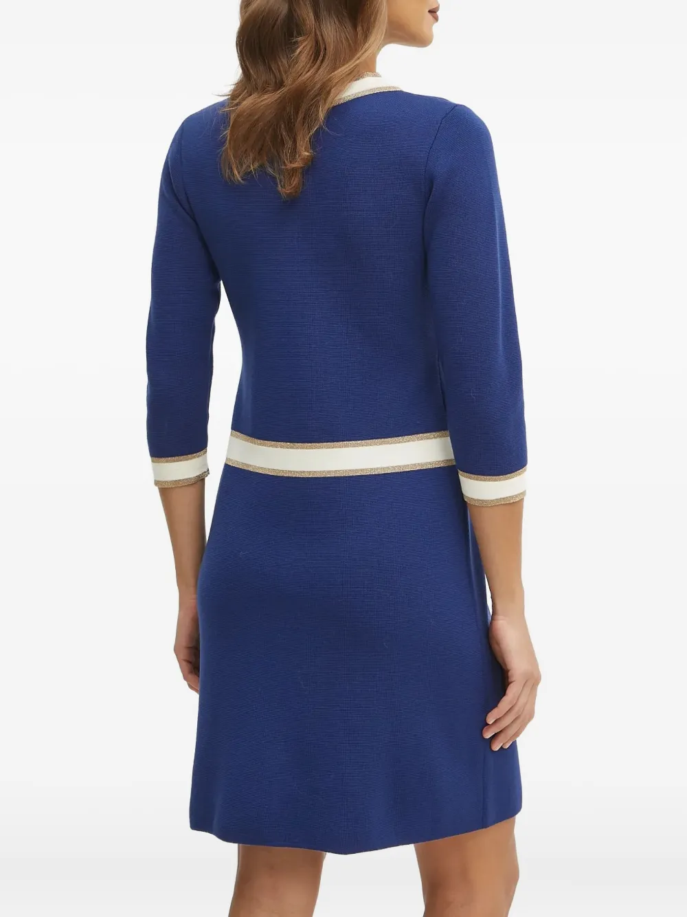 LUISA SPAGNOLI Jurk met cropped mouwen en knopen Blauw