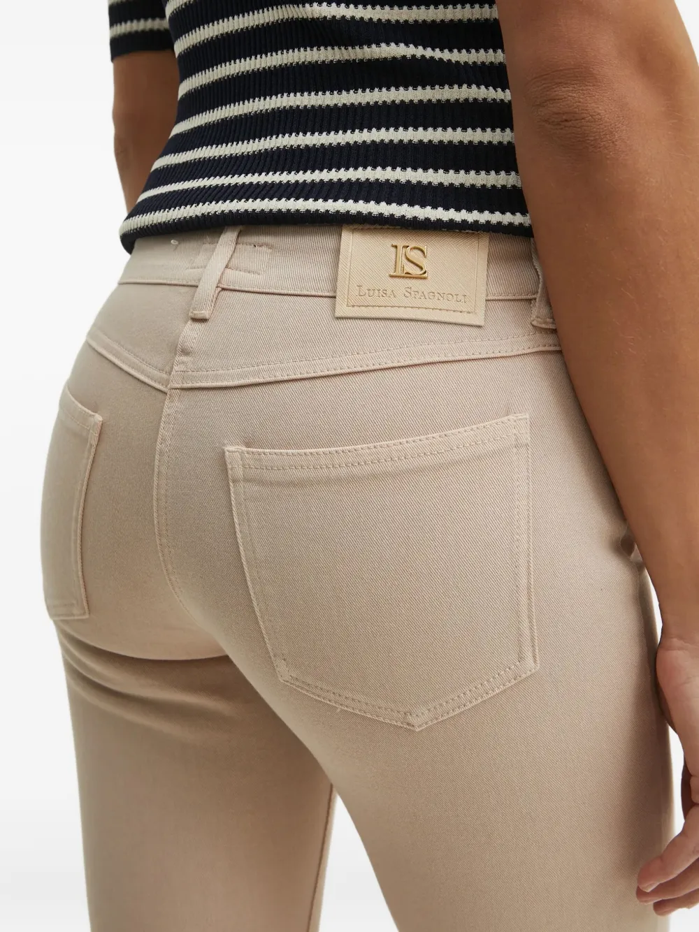 LUISA SPAGNOLI Jeans met vijf zakken Beige