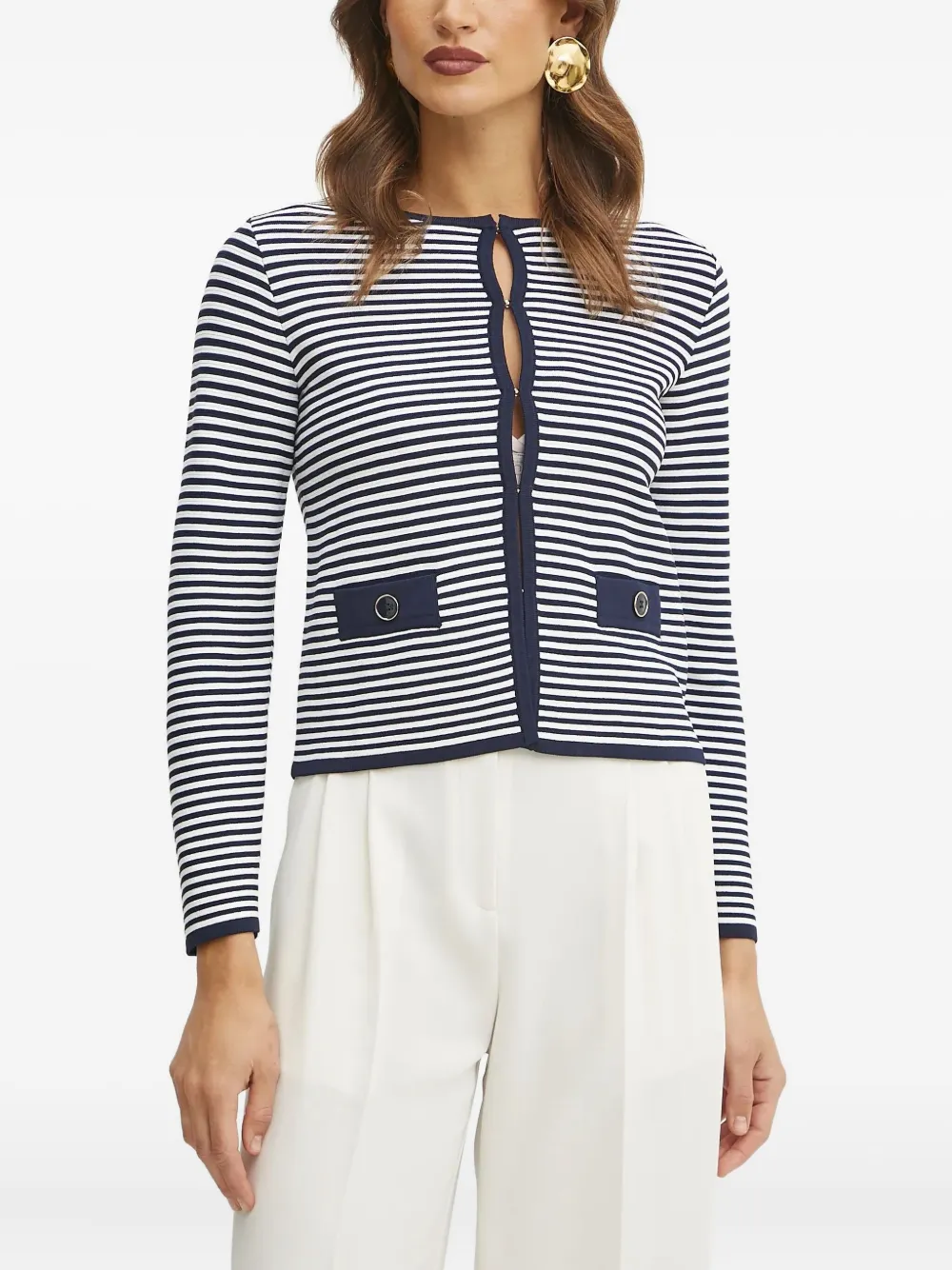 LUISA SPAGNOLI striped cardigan | Blue | Image 1