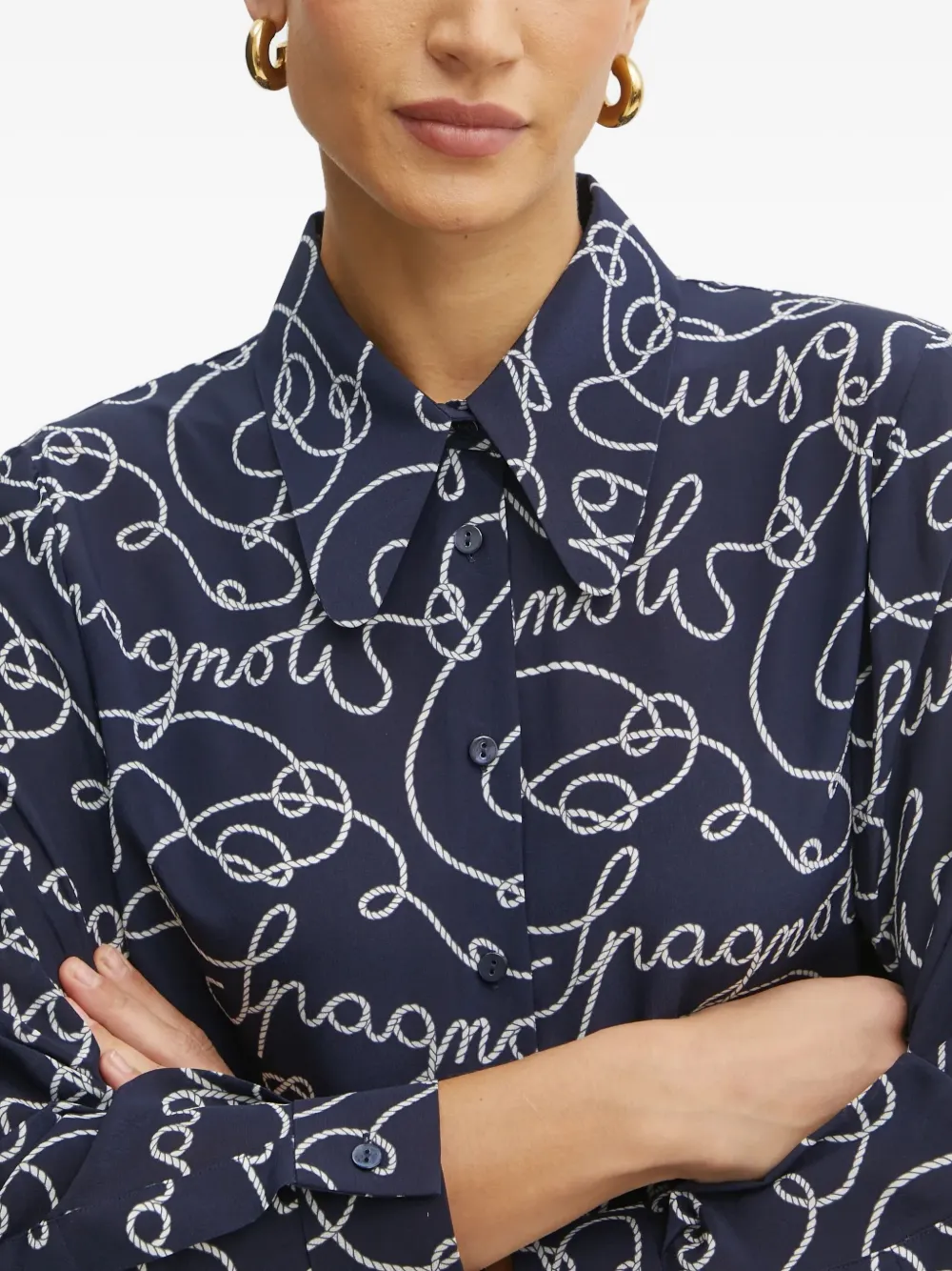 Luisa Spagnoli Graphic-print Shirt In Multi