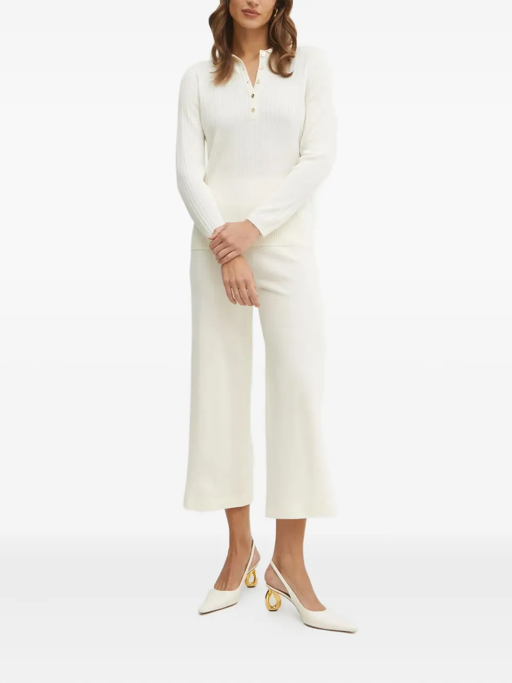 LUISA SPAGNOLI ribbed wide-leg trousers | High Waisted Pants | Image 2