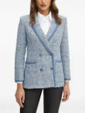 LUISA SPAGNOLI tweed double-breasted blazer - 3805 AVIO BLUE