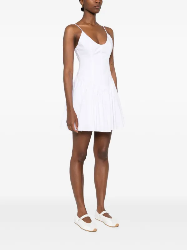 STAUD, Dena Mini Dress in White, Size 8 STAUD, Dena Mini Dress in White, Size 8