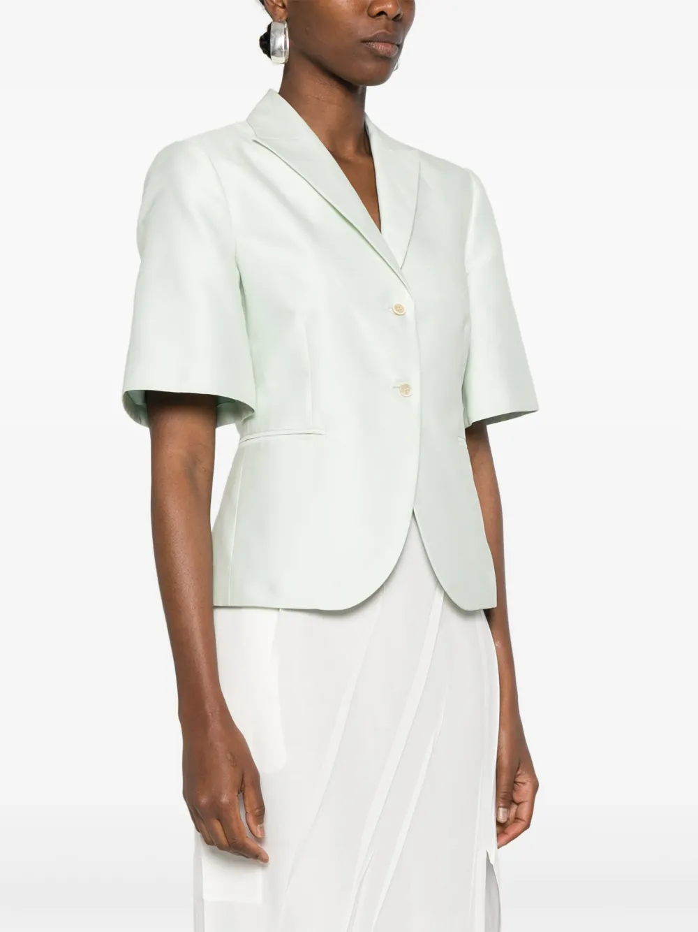 Fabiana Filippi Blazer met enkele rij knopen Groen