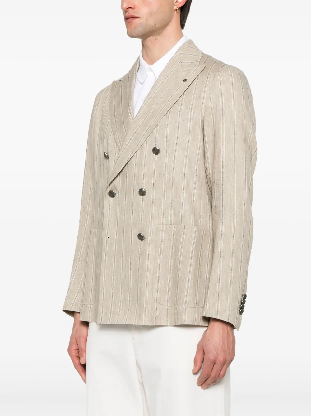 Tagliatore Blazer met dubbele rij knopen Beige
