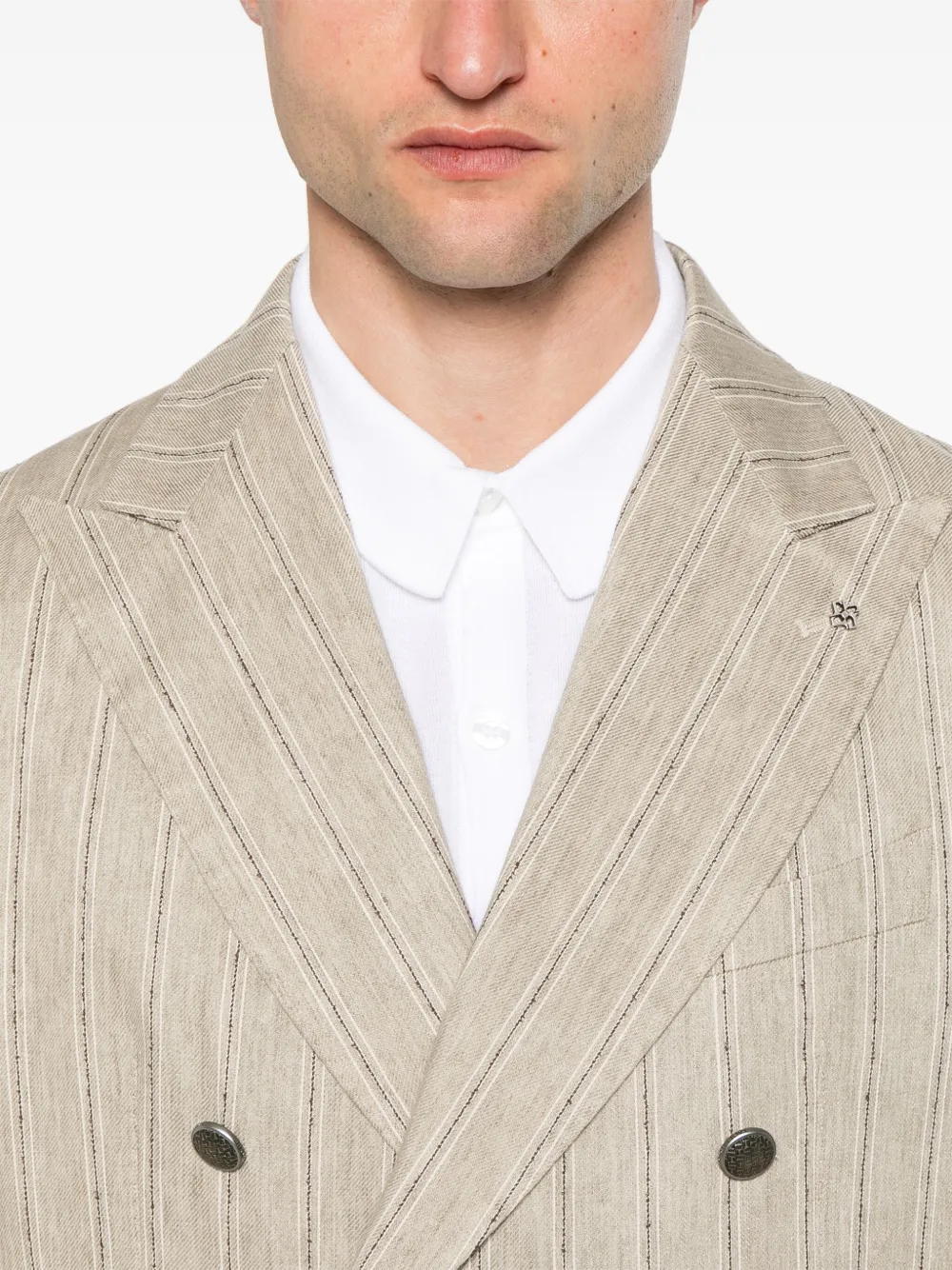 Tagliatore Blazer met dubbele rij knopen Beige