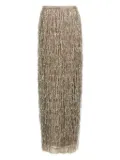 Brunello Cucinelli sequin fringed skirt - Gold