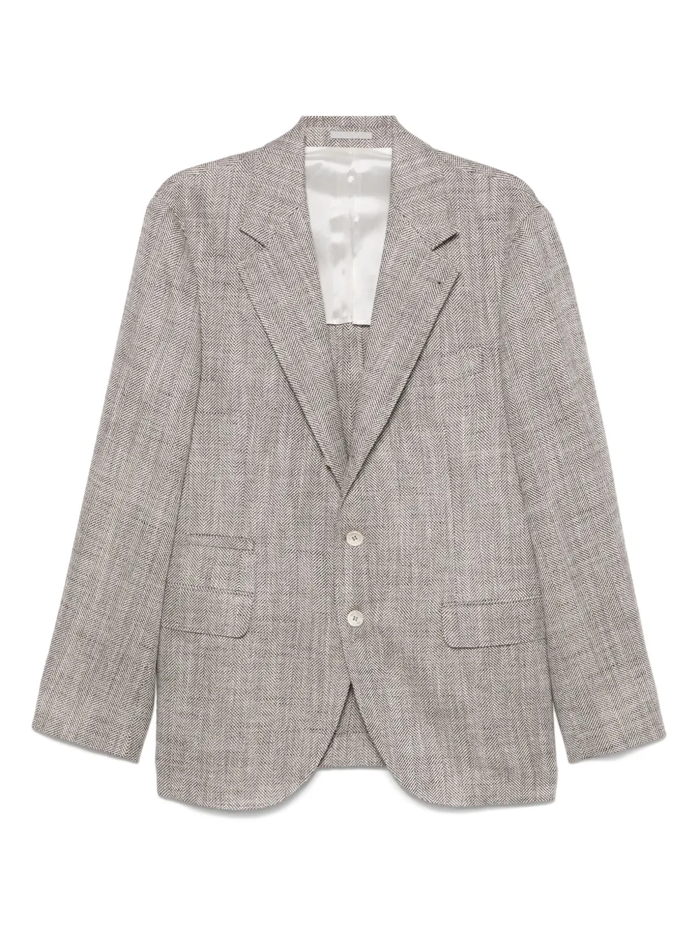 Brunello Cucinelli herringbone blazer | Brown | Image 1