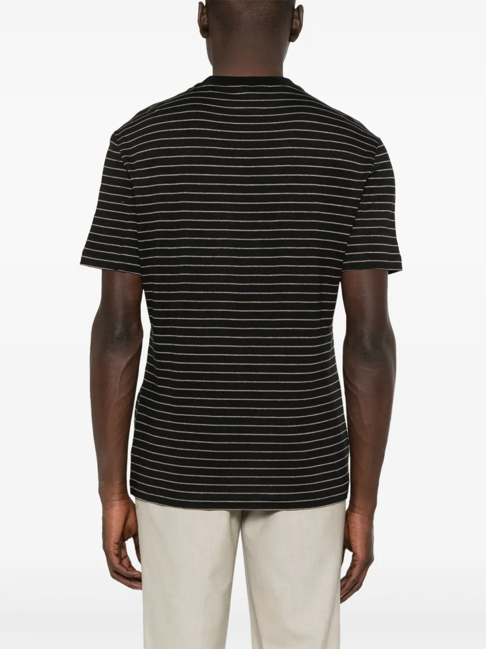 Brunello Cucinelli Gestreept T-shirt Zwart