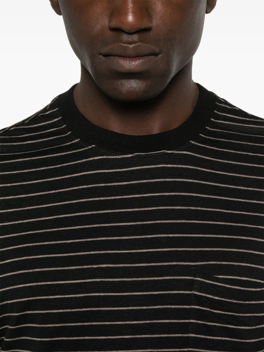 Brunello Cucinelli Gestreept T-shirt Zwart