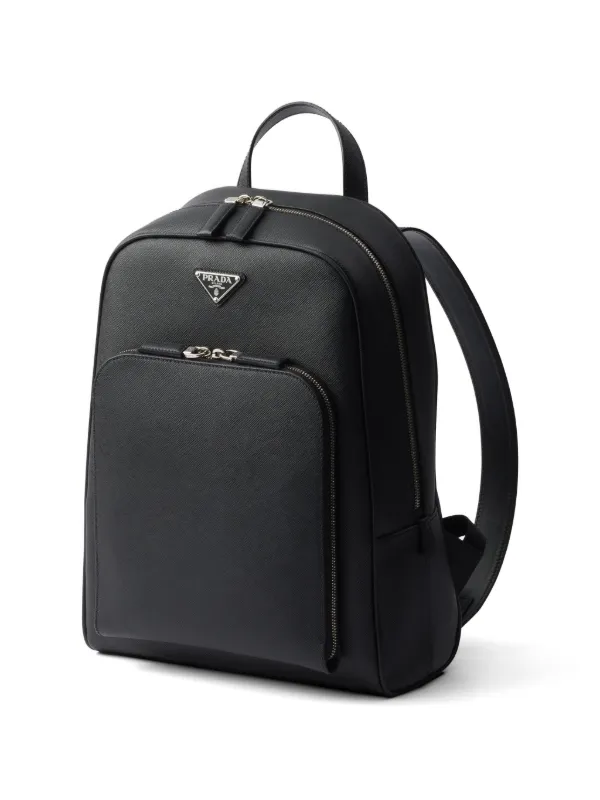 Prada テクスチャード バックパック | ブラック | FARFETCH JP