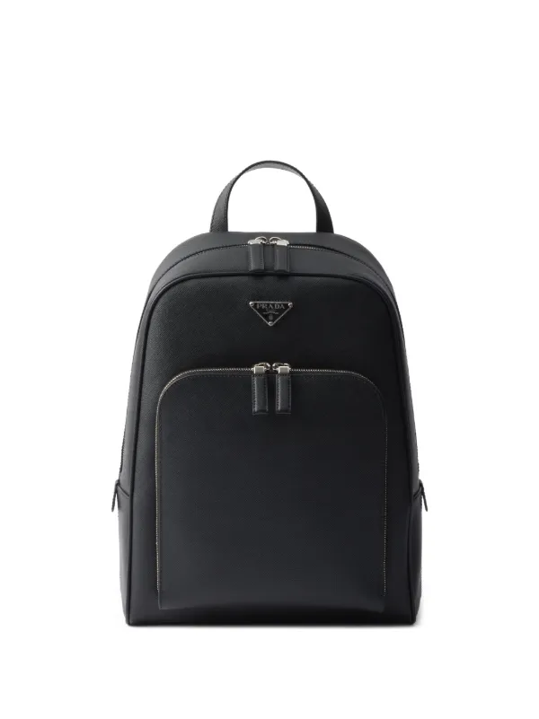 Prada テクスチャード バックパック | ブラック | FARFETCH JP