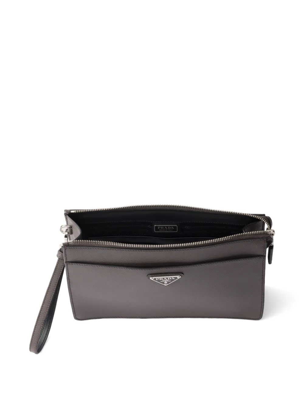 Prada Clutch met reliëf Grijs