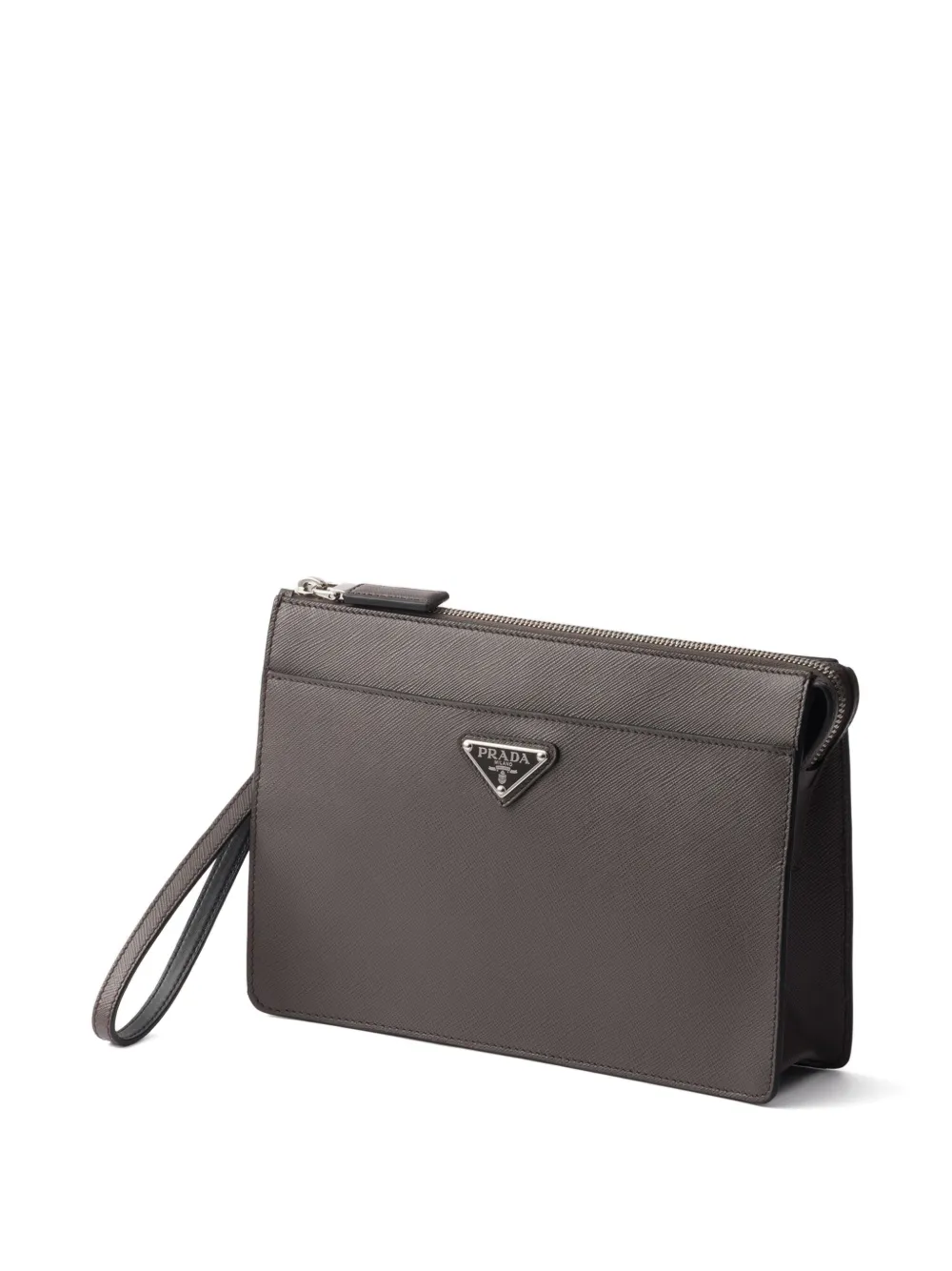 Prada Clutch met reliëf Grijs