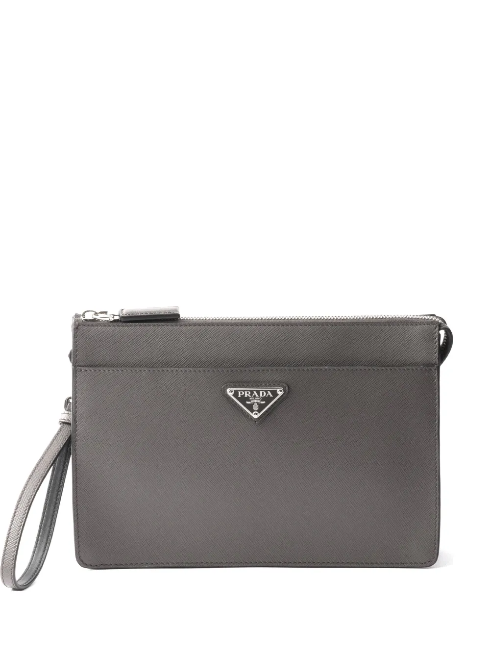 Prada Clutch met reliëf Grijs
