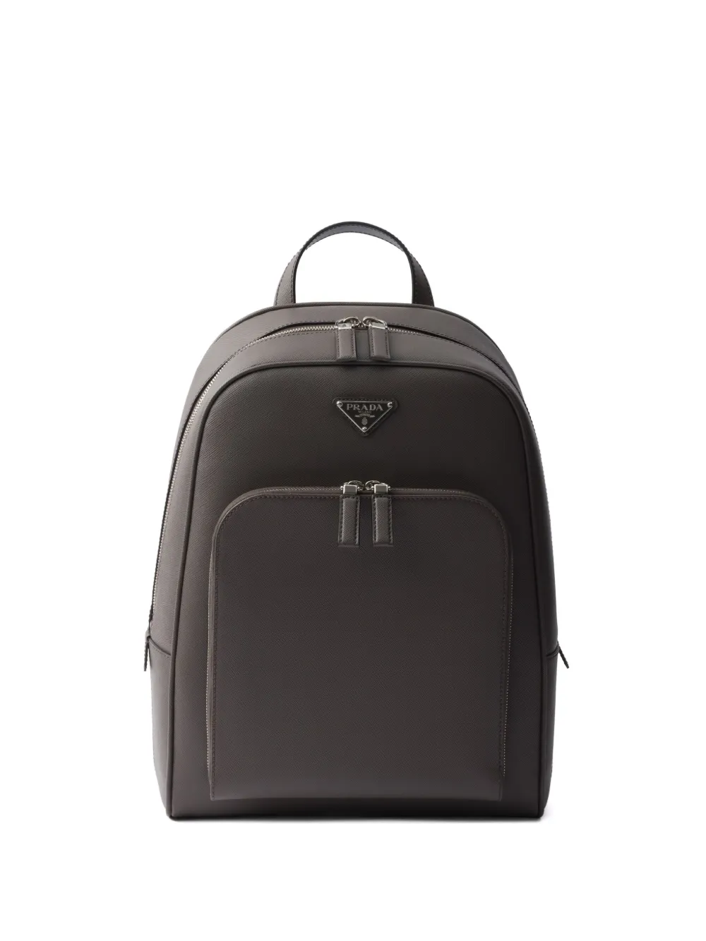 Prada Leren rugzak met textuur Grijs
