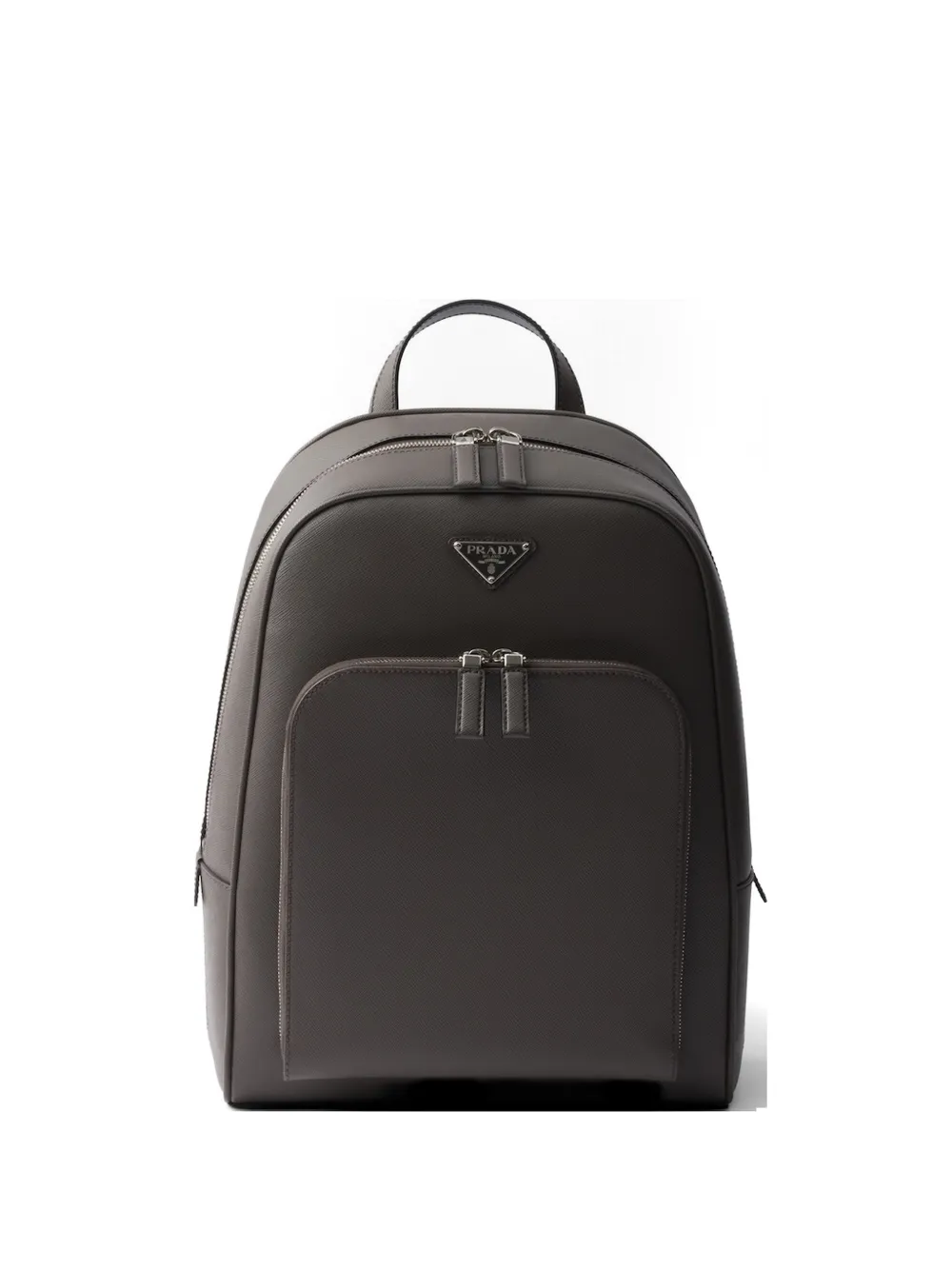 Prada Zaino strutturato in pelle - Grigio