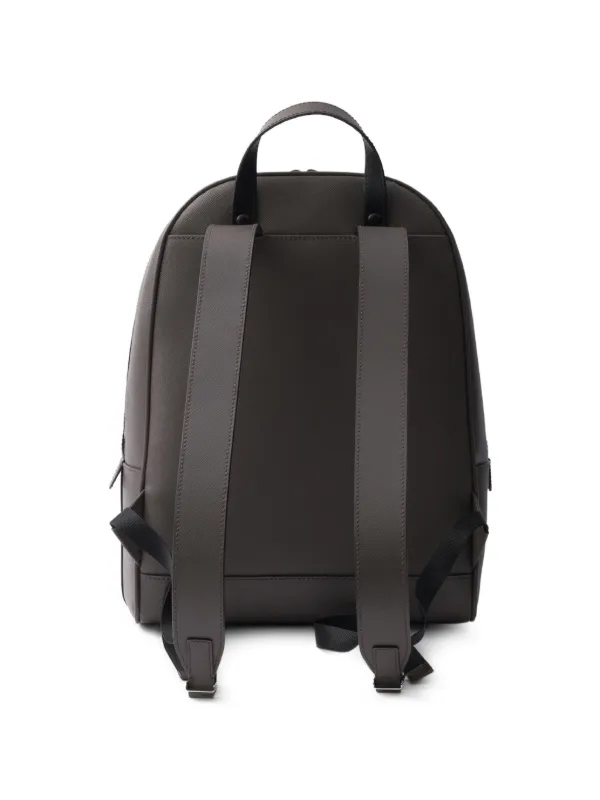 Prada Mochila De Couro | Cinza | FARFETCH BR