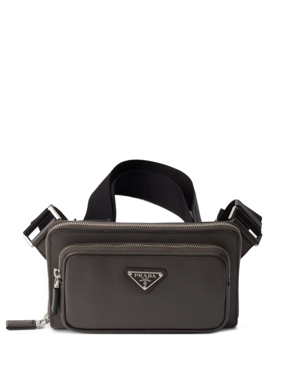 Prada Re-Nylon heuptas met rits Grijs