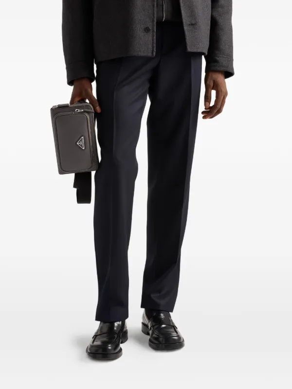 Prada サフィアーノレザー ベルトバッグ | グレー | FARFETCH JP