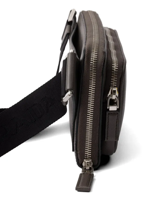 Prada サフィアーノレザー ベルトバッグ | グレー | FARFETCH JP