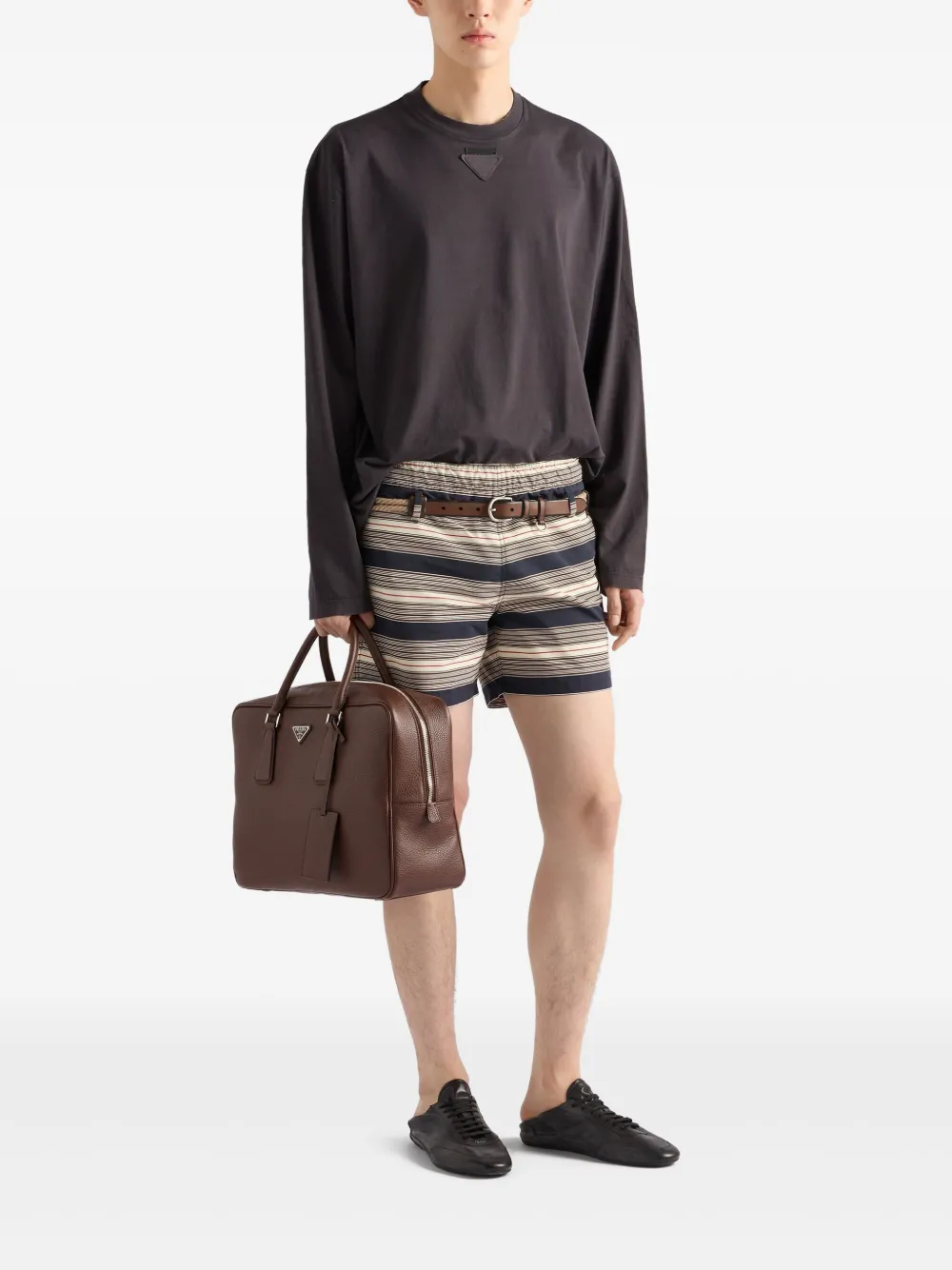 Prada Gestreepte zwembroek Blauw