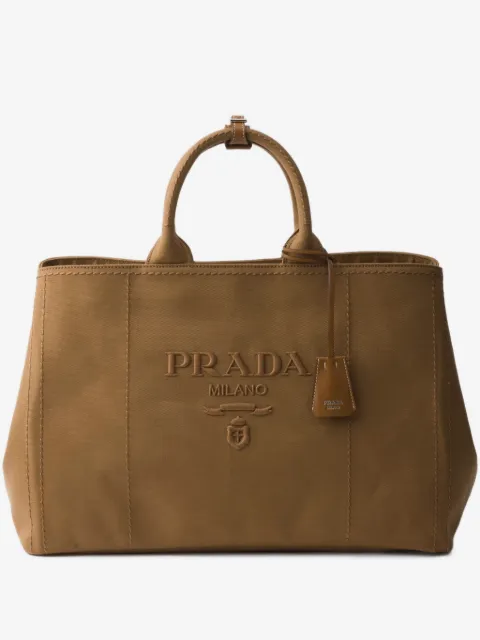 Prada Jardinière extra-large cotton canvas tote bag